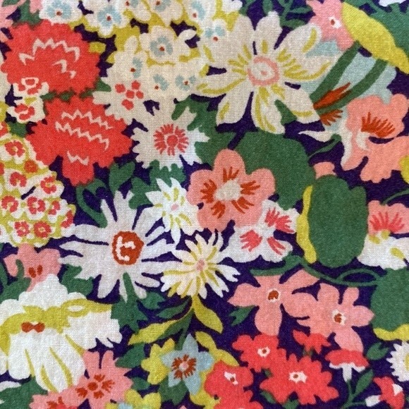 J. Crew Liberty Print Floral Ruffle Blouse Sleeveless Tie Split Neck Thorpe - Picture 16 of 16